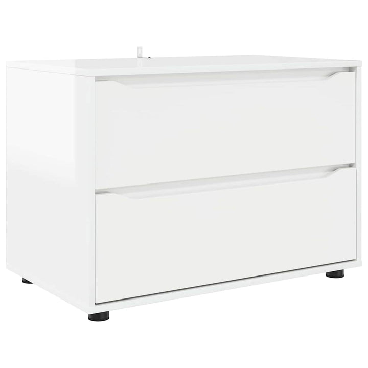 Opbevaringsskab Høj gloss hvid 80 x 48 x 57 cm Konstrueret træ