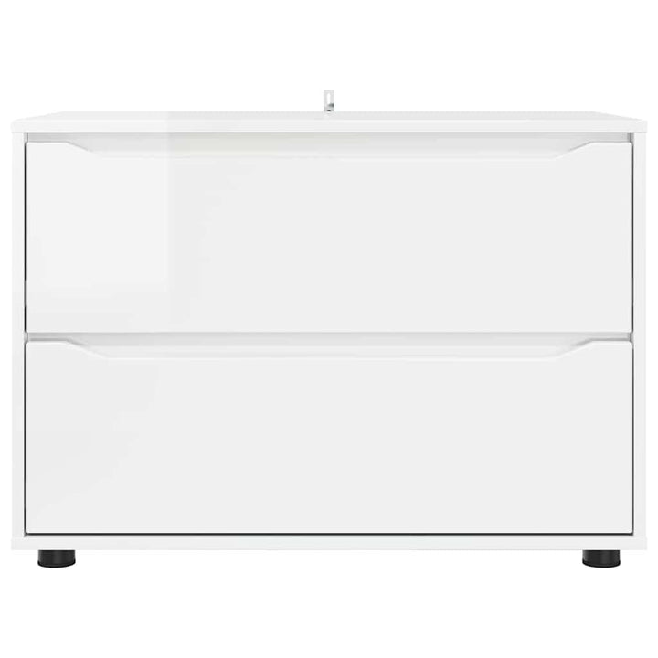 Opbevaringsskab Høj gloss hvid 80 x 48 x 57 cm Konstrueret træ