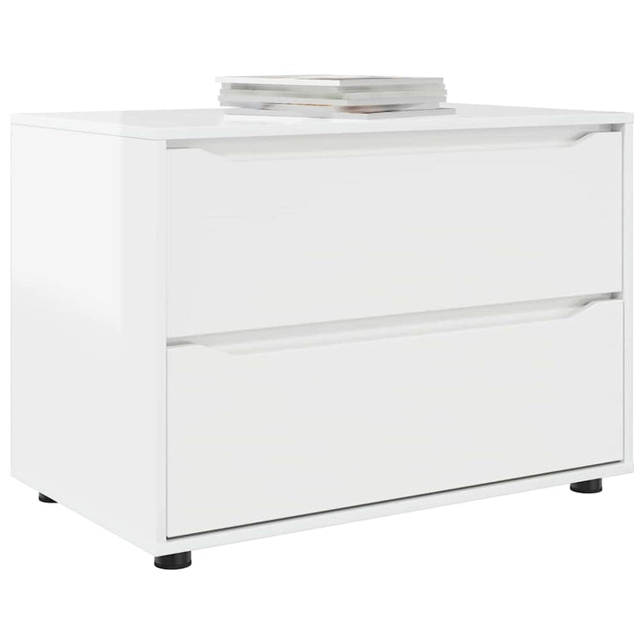 Opbevaringsskab Høj gloss hvid 80 x 48 x 57 cm Konstrueret træ