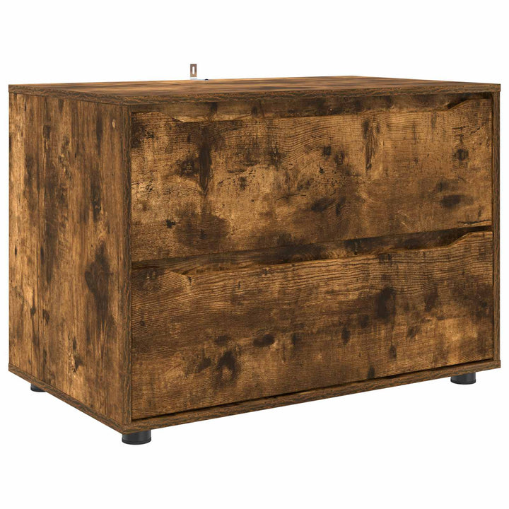 Opbevaringsskab 80 x 48 x 57 cm Konstrueret træ Røget eg