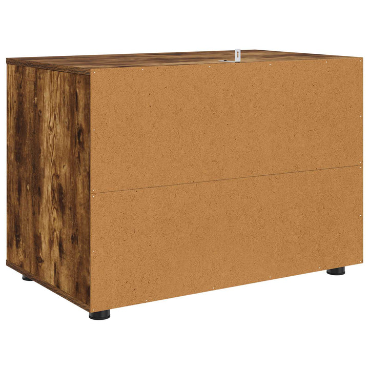 Opbevaringsskab 80 x 48 x 57 cm Konstrueret træ Røget eg