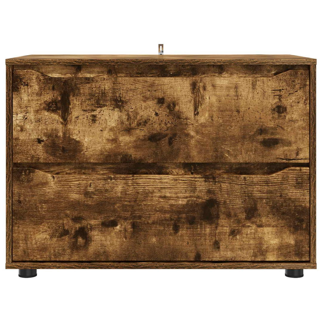 Opbevaringsskab 80 x 48 x 57 cm Konstrueret træ Røget eg