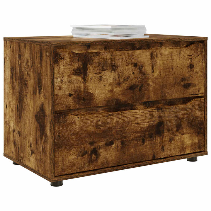 Opbevaringsskab 80 x 48 x 57 cm Konstrueret træ Røget eg