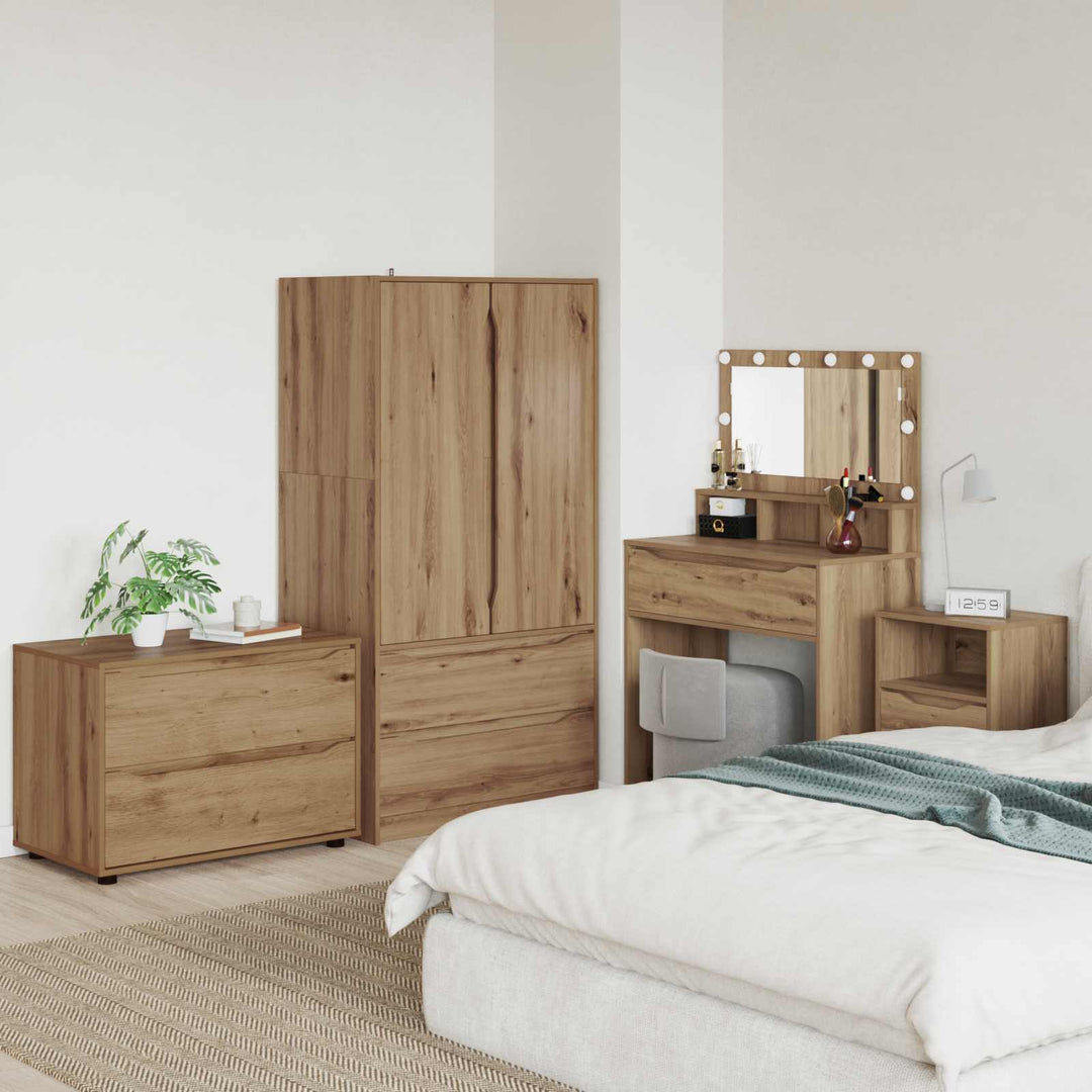 Opbevaringsskab 80 x 48 x 57 cm Konstrueret træ Artisan Egetræ