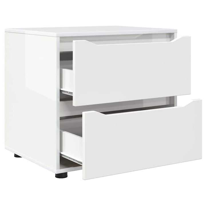 Opbevaringsskab Høj gloss hvid 60 x 48 x 57 cm Konstrueret træ