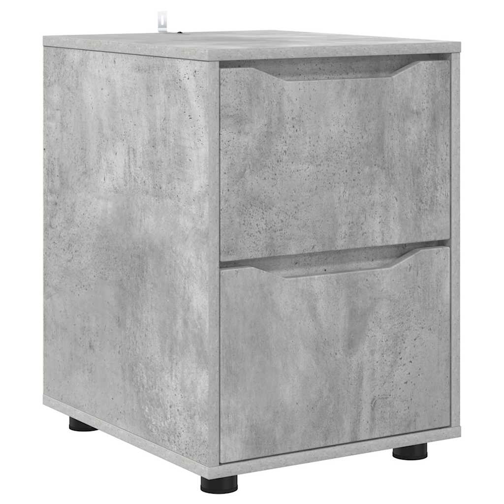 Opbevaringsskab Beton Grå 40 x 48 x 57 cm Konstrueret træ