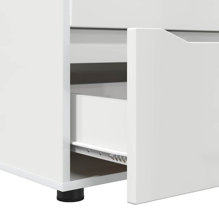 Opbevaringsskab Høj gloss hvid 40 x 48 x 57 cm Konstrueret træ