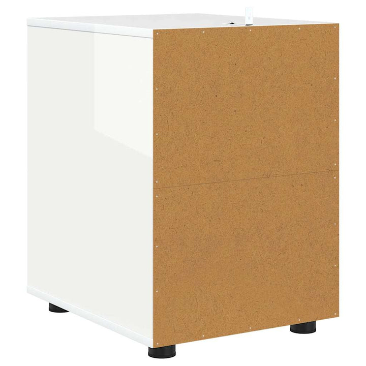 Opbevaringsskab Høj gloss hvid 40 x 48 x 57 cm Konstrueret træ