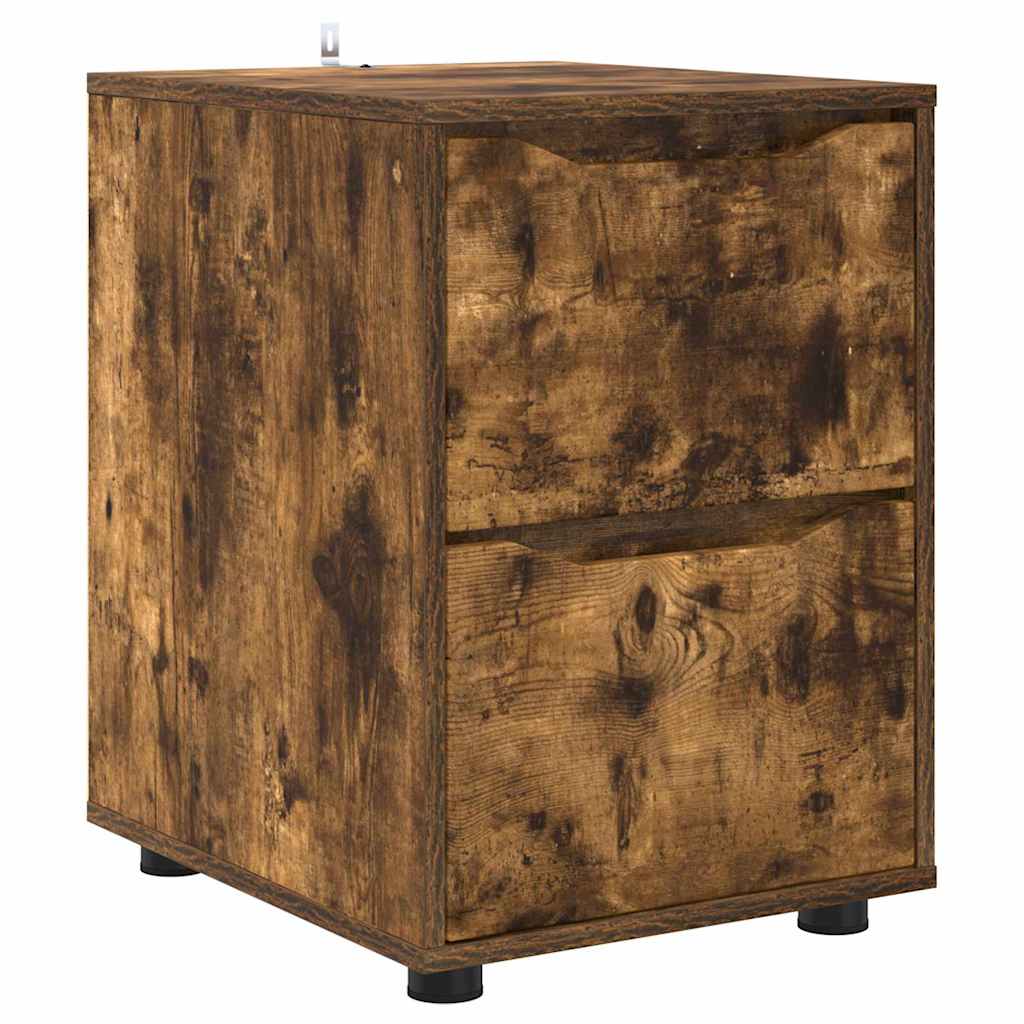 Opbevaringsskab Røget eg 40 x 48 x 57 cm Konstrueret træ