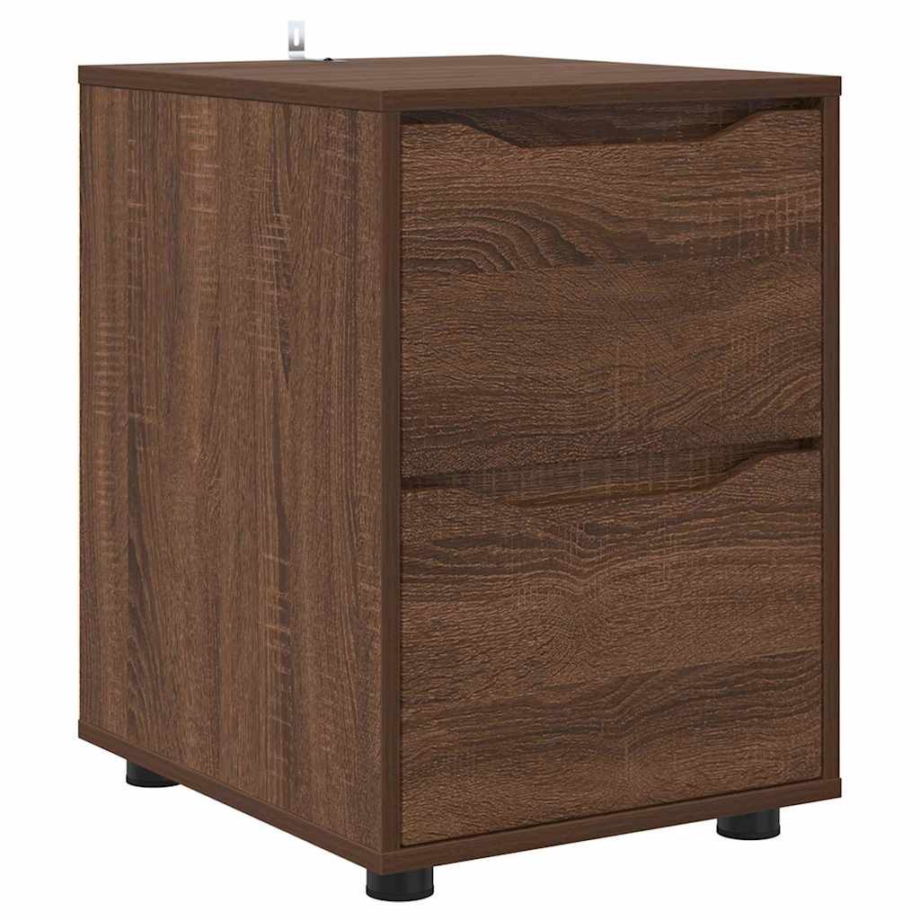 Opbevaringsskab Brun eg 40 x 48 x 57 cm Konstrueret træ