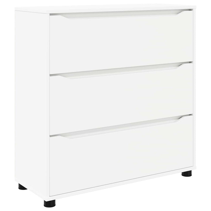 Opbevaringsskab 80 x 31 x 81 cm Konstrueret træ Hvid