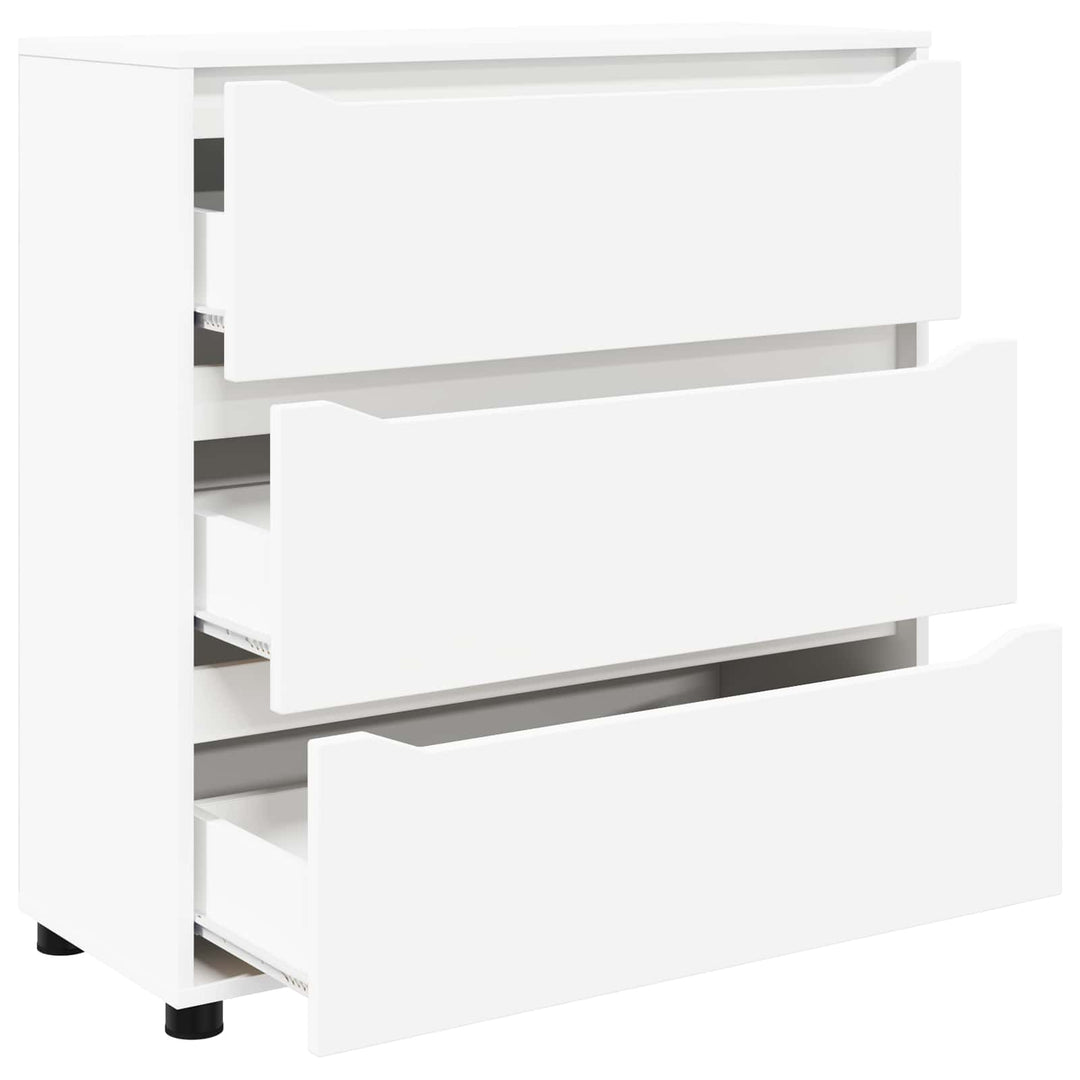 Opbevaringsskab 80 x 31 x 81 cm Konstrueret træ Hvid