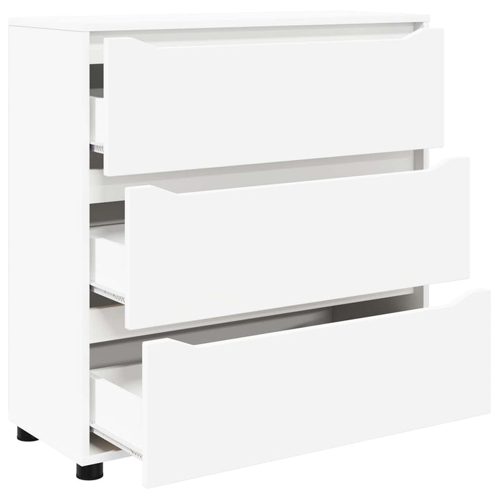 Opbevaringsskab 80 x 31 x 81 cm Konstrueret træ Hvid