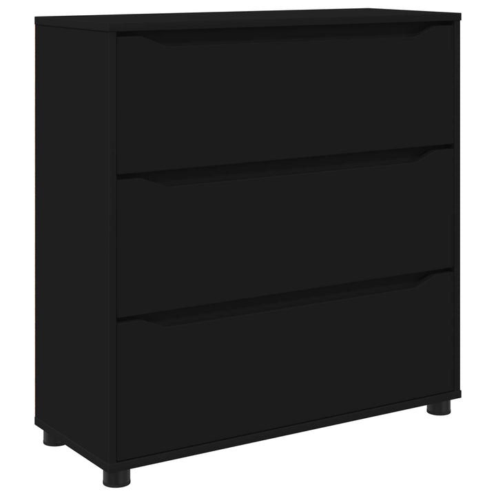 Opbevaringsskab Sort 80 x 31 x 81 cm Konstrueret træ
