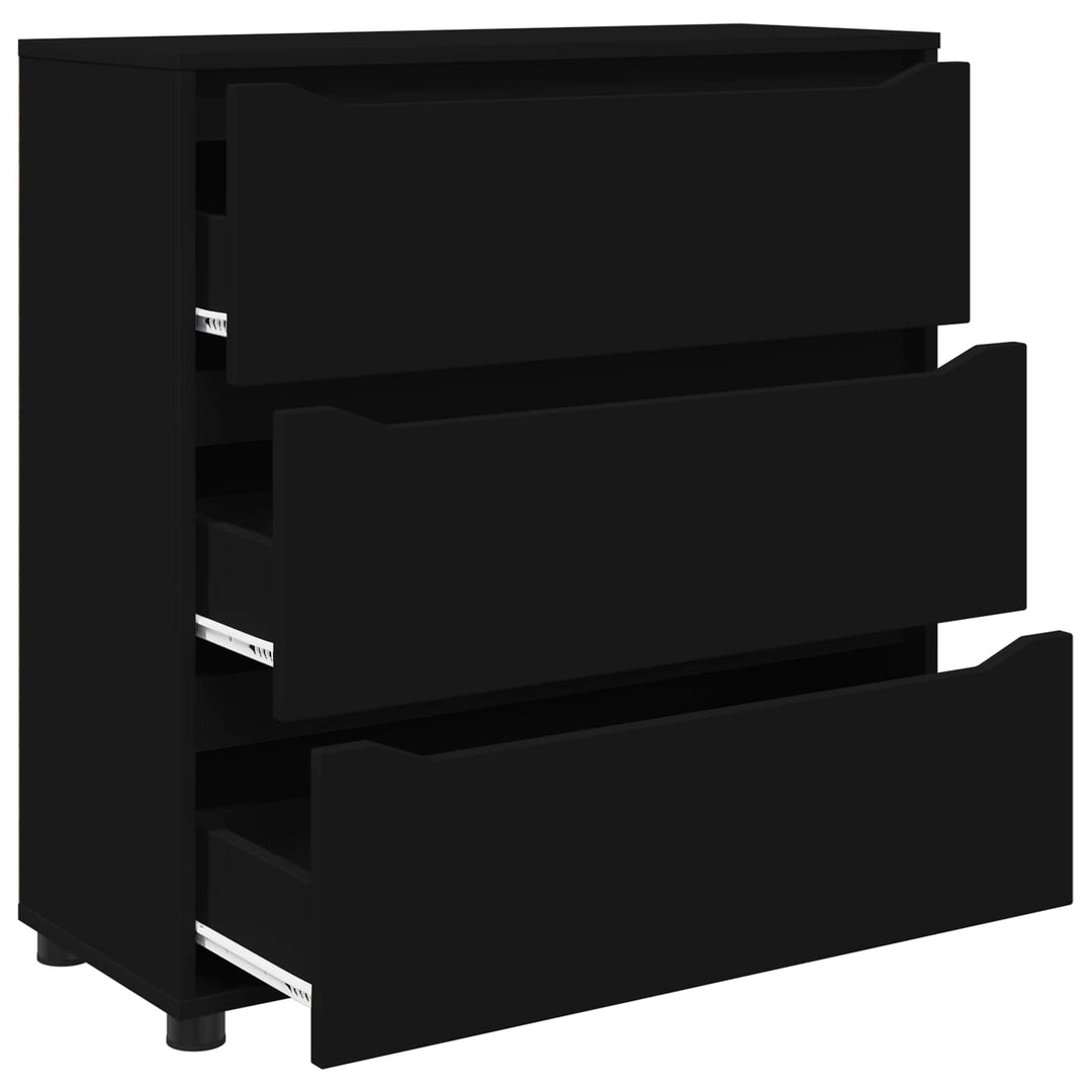Opbevaringsskab Sort 80 x 31 x 81 cm Konstrueret træ