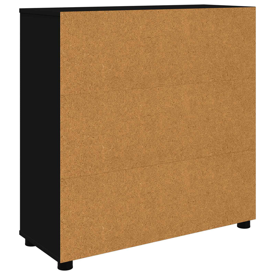 Opbevaringsskab Sort 80 x 31 x 81 cm Konstrueret træ