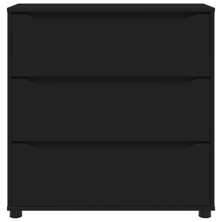 Opbevaringsskab Sort 80 x 31 x 81 cm Konstrueret træ