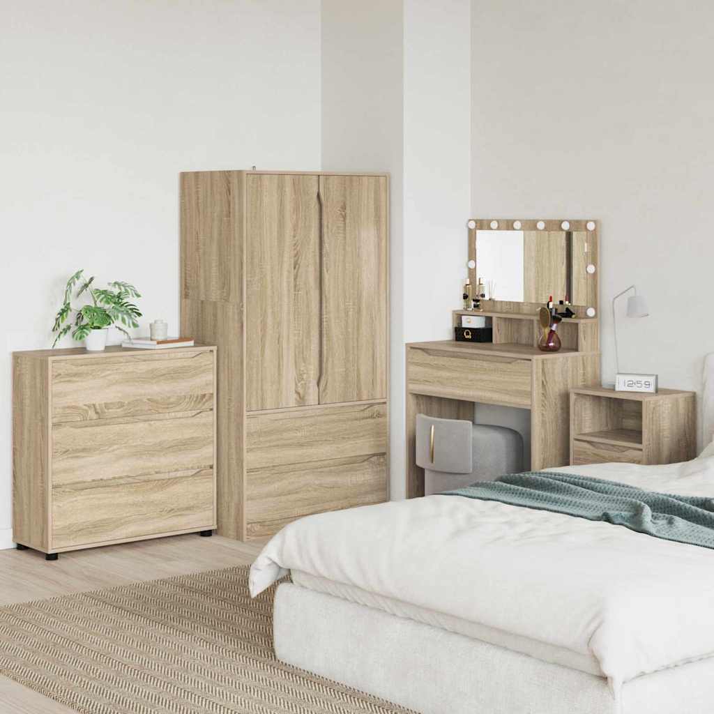 Opbevaringsskab Sonoma eg 80 x 31 x 81 cm Konstrueret træ