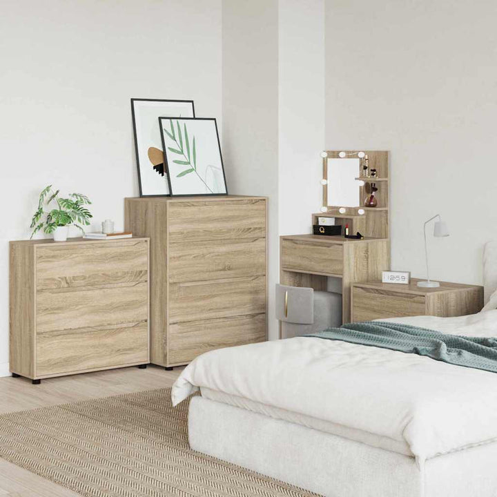 Opbevaringsskab Sonoma eg 80 x 31 x 81 cm Konstrueret træ