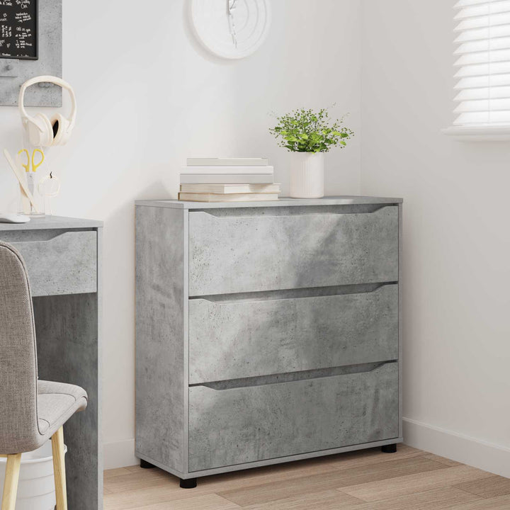 Opbevaringsskab Beton Grå 80 x 31 x 81 cm Konstrueret træ