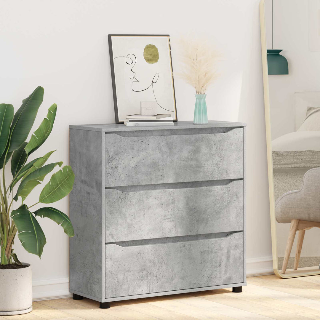 Opbevaringsskab Beton Grå 80 x 31 x 81 cm Konstrueret træ