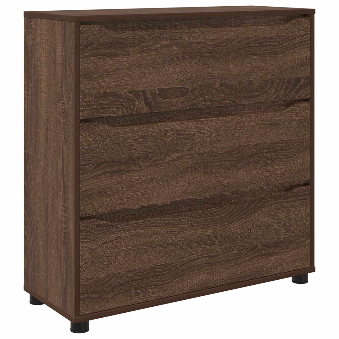 Opbevaringsskab 80 x 31 x 81 cm Konstrueret træ Brun eg