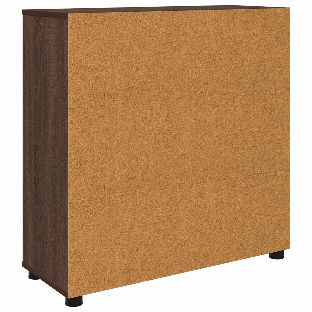 Opbevaringsskab 80 x 31 x 81 cm Konstrueret træ Brun eg