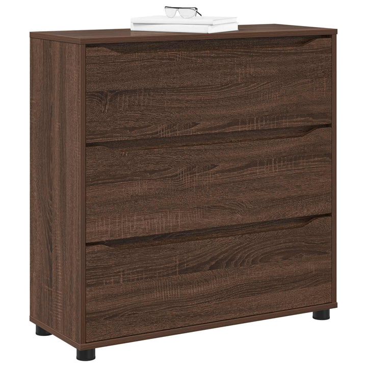Opbevaringsskab 80 x 31 x 81 cm Konstrueret træ Brun eg