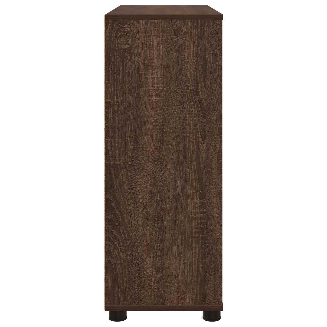 Opbevaringsskab 80 x 31 x 81 cm Konstrueret træ Brun eg