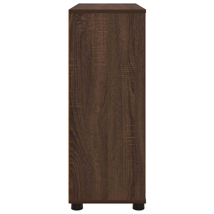 Opbevaringsskab 80 x 31 x 81 cm Konstrueret træ Brun eg