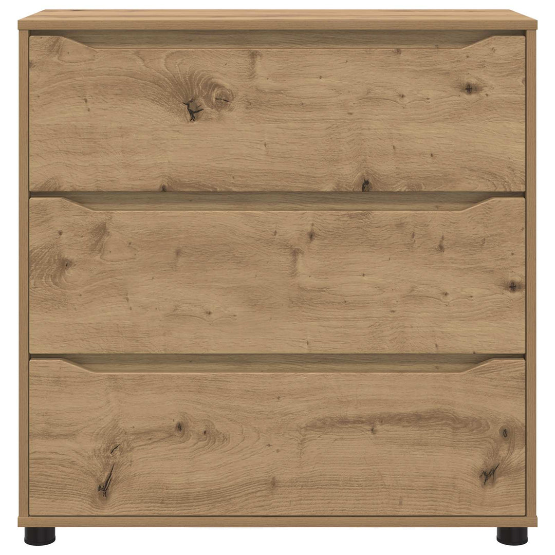 Opbevaringsskab 80 x 31 x 81 cm Konstrueret træ Artisan Egetræ