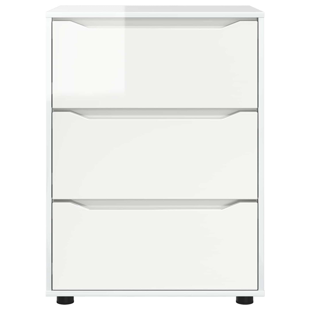 Opbevaringsskab 60 x 48 x 81 cm Konstrueret træ Høj gloss hvid