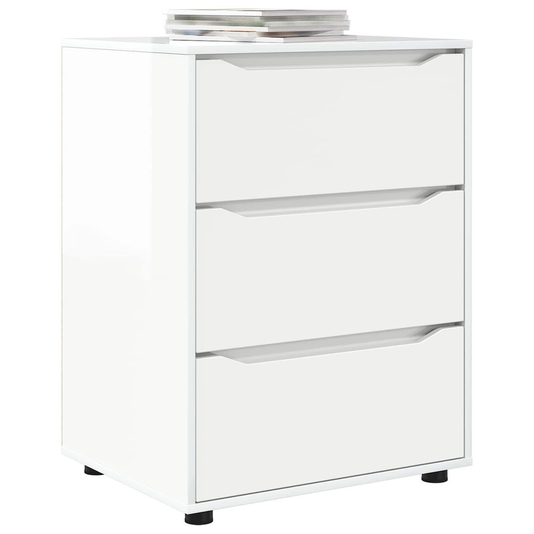 Opbevaringsskab 60 x 48 x 81 cm Konstrueret træ Høj gloss hvid