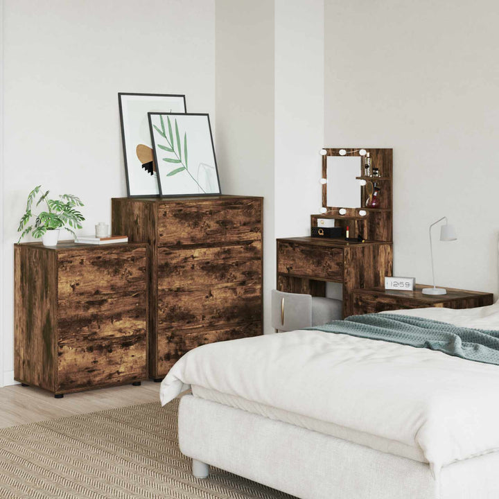 Opbevaringsskab Røget eg 60 x 48 x 81 cm Konstrueret træ