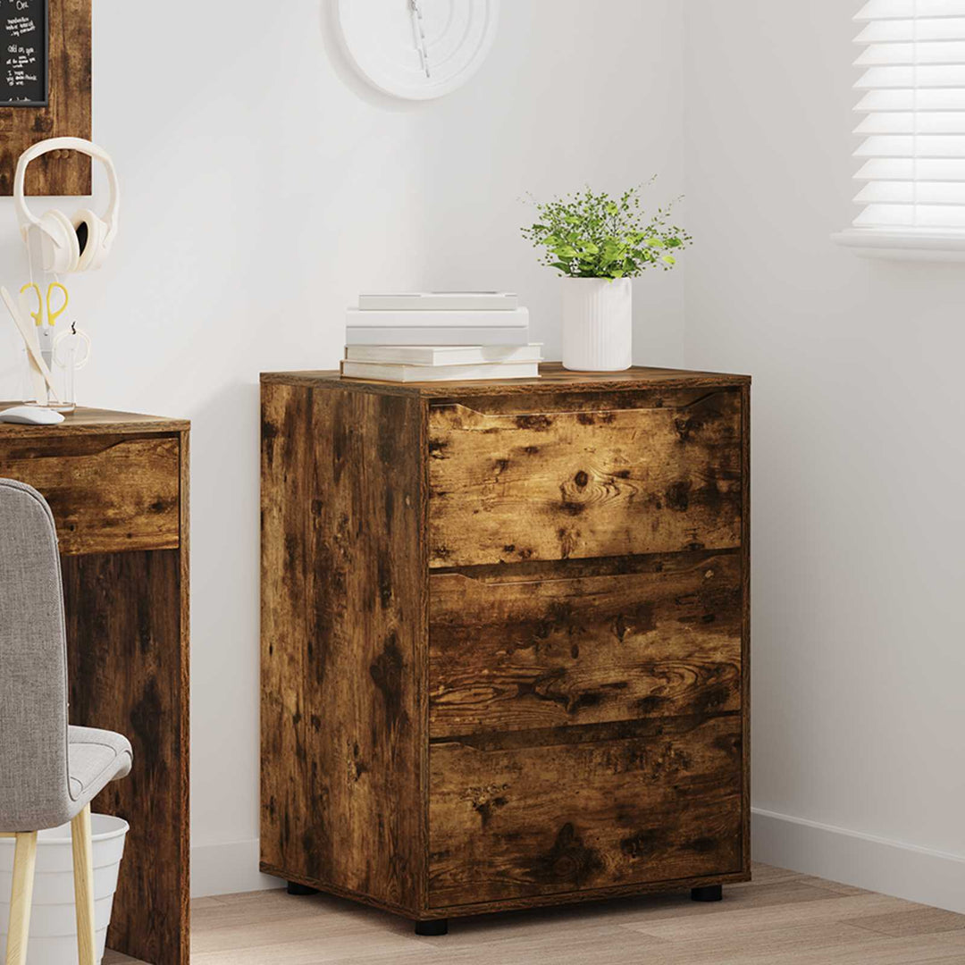 Opbevaringsskab Røget eg 60 x 48 x 81 cm Konstrueret træ