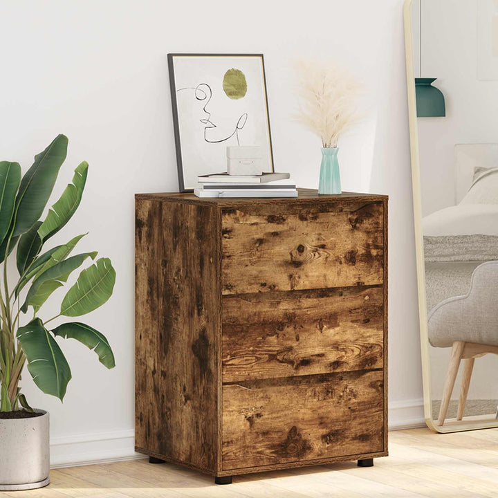 Opbevaringsskab Røget eg 60 x 48 x 81 cm Konstrueret træ
