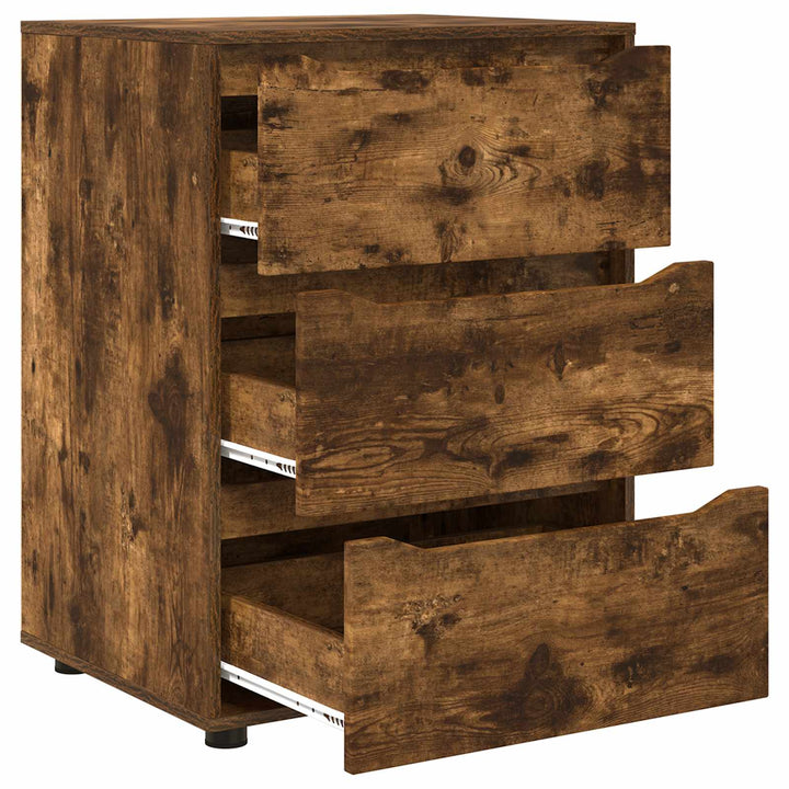 Opbevaringsskab Røget eg 60 x 48 x 81 cm Konstrueret træ