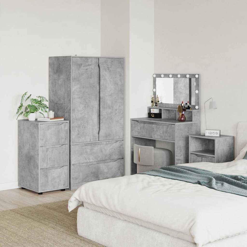 Opbevaringsskab Beton Grå 40 x 48 x 81 cm Konstrueret træ