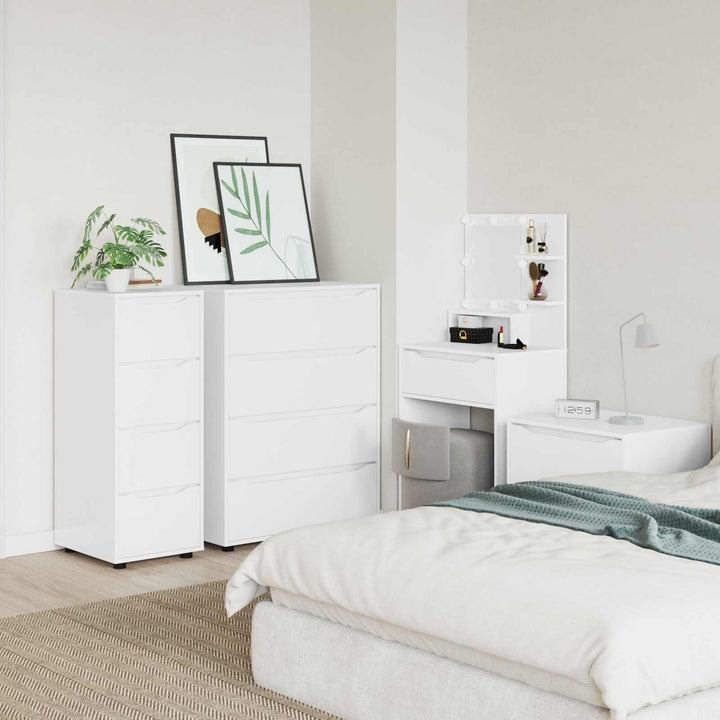 Opbevaringsskab 40 x 48 x 105 cm Konstrueret træ Hvid