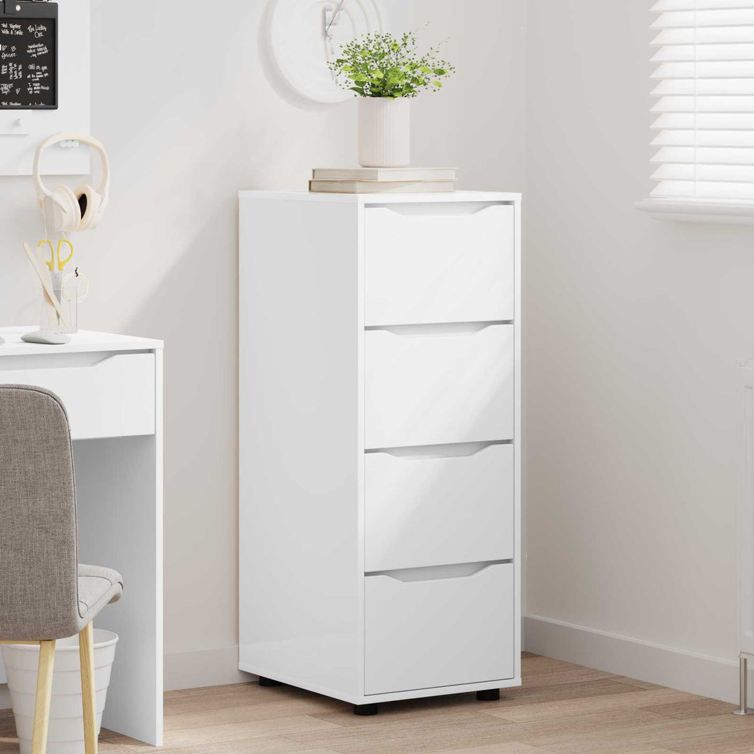 Opbevaringsskab 40 x 48 x 105 cm Konstrueret træ Hvid