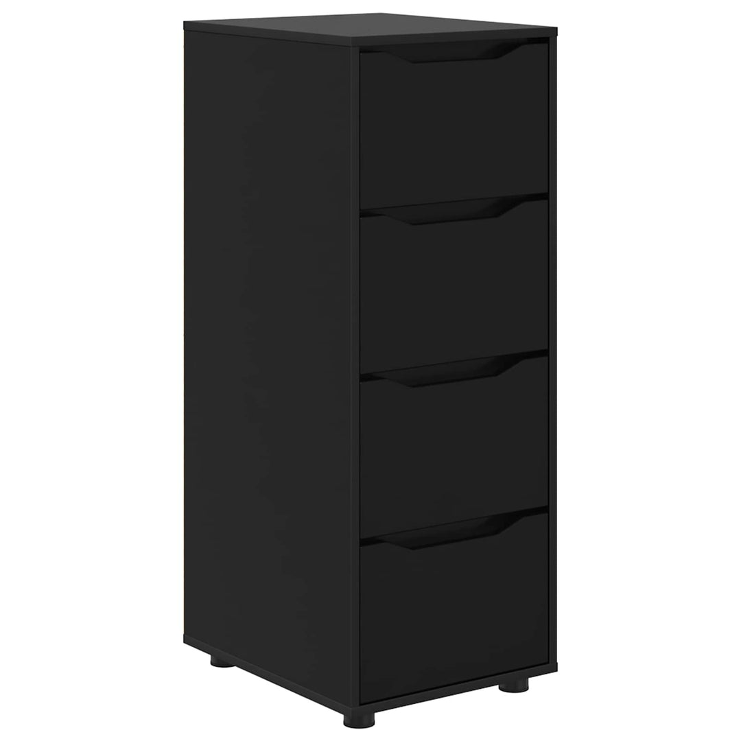 Opbevaringsskab 40 x 48 x 105 cm Konstrueret træ Sort