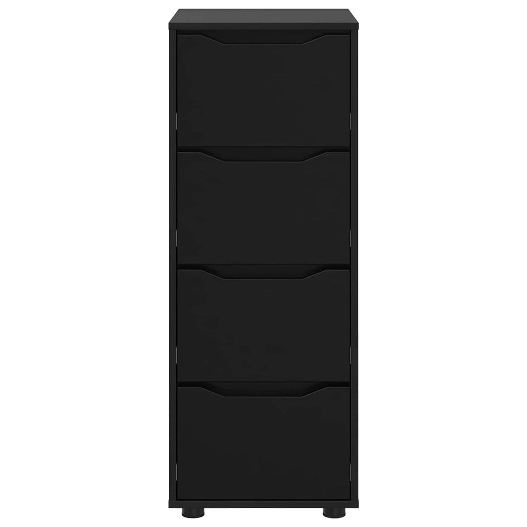 Opbevaringsskab 40 x 48 x 105 cm Konstrueret træ Sort