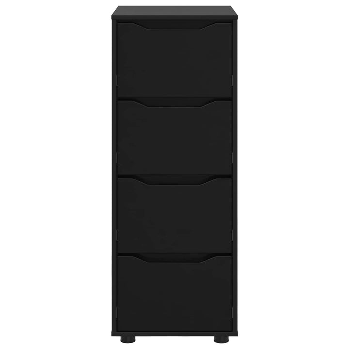 Opbevaringsskab 40 x 48 x 105 cm Konstrueret træ Sort