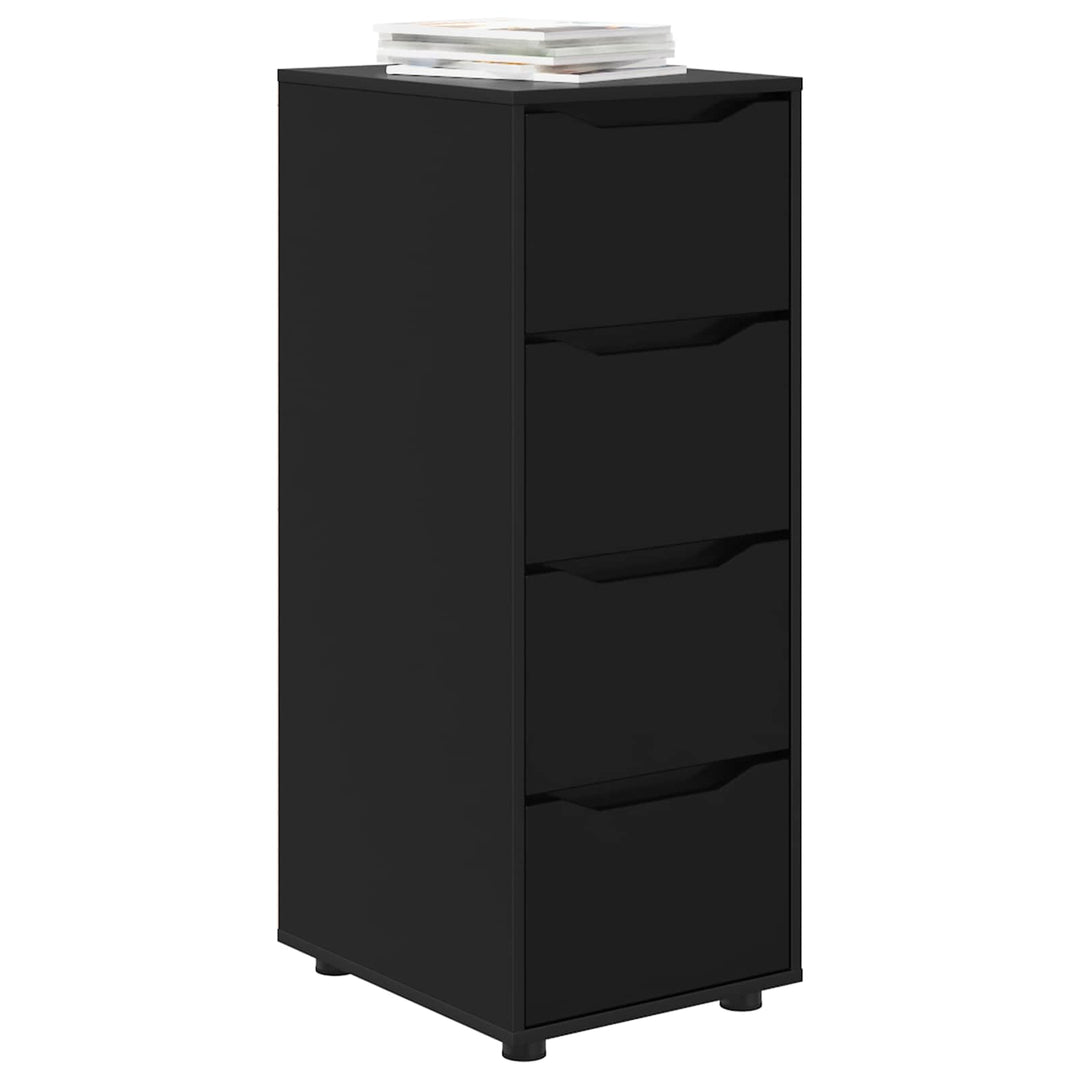 Opbevaringsskab 40 x 48 x 105 cm Konstrueret træ Sort