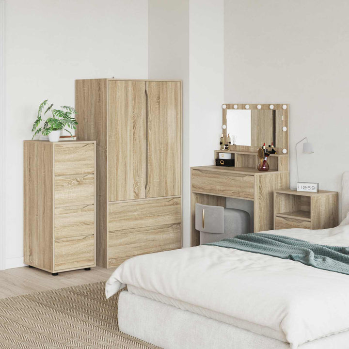 Opbevaringsskab 40 x 48 x 105 cm Konstrueret træ Sonoma eg