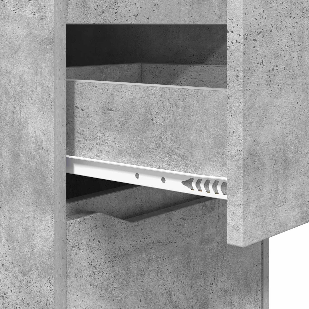 Opbevaringsskab Beton Grå 40 x 48 x 105 cm Konstrueret træ