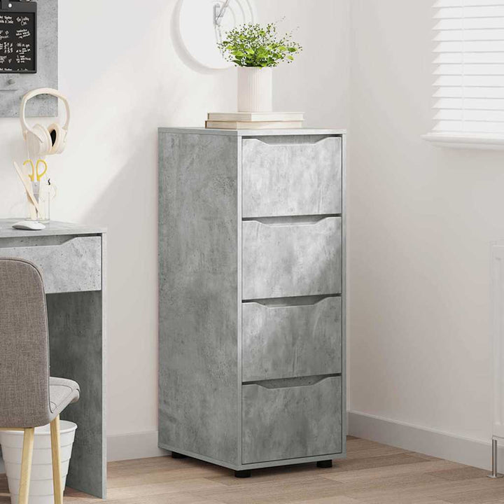 Opbevaringsskab Beton Grå 40 x 48 x 105 cm Konstrueret træ