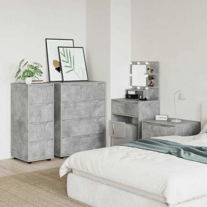 Opbevaringsskab Beton Grå 40 x 48 x 105 cm Konstrueret træ