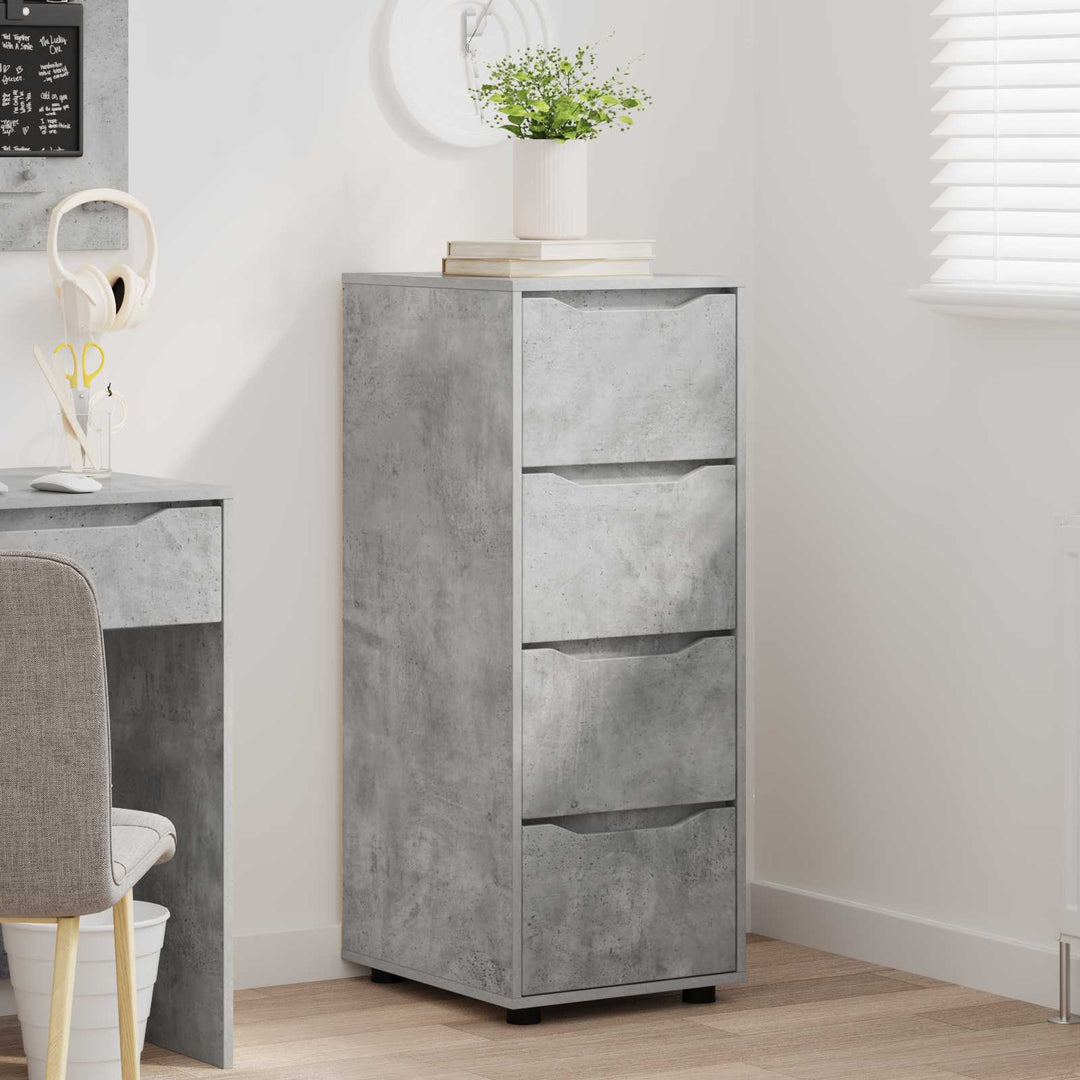 Opbevaringsskab Beton Grå 40 x 48 x 105 cm Konstrueret træ