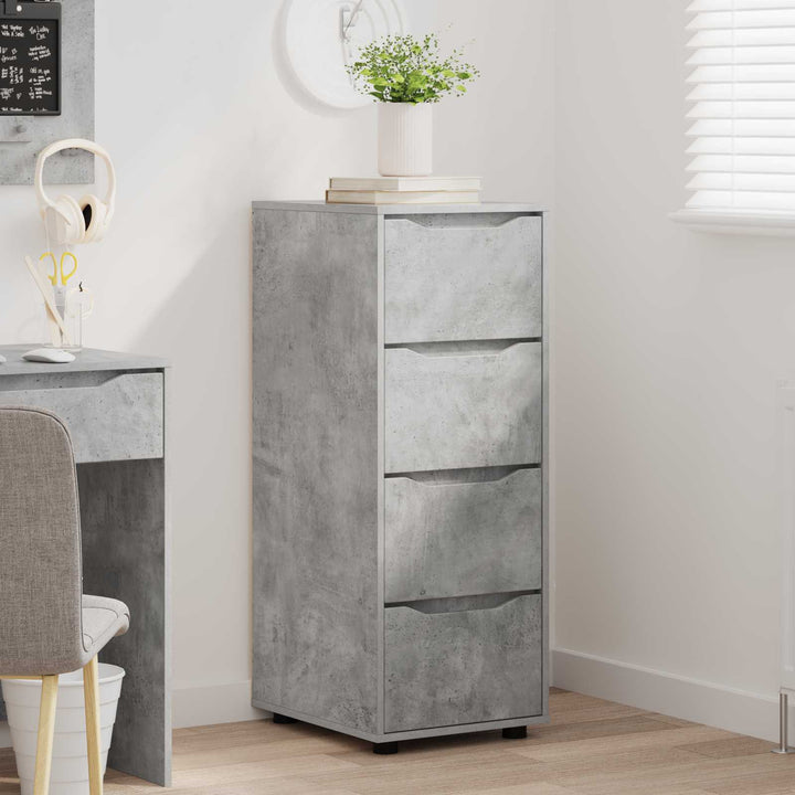Opbevaringsskab Beton Grå 40 x 48 x 105 cm Konstrueret træ